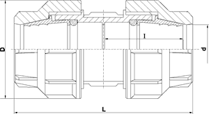 Муфта прямая К-ТМР-40/40-О, диаметр труб 40/40 мм